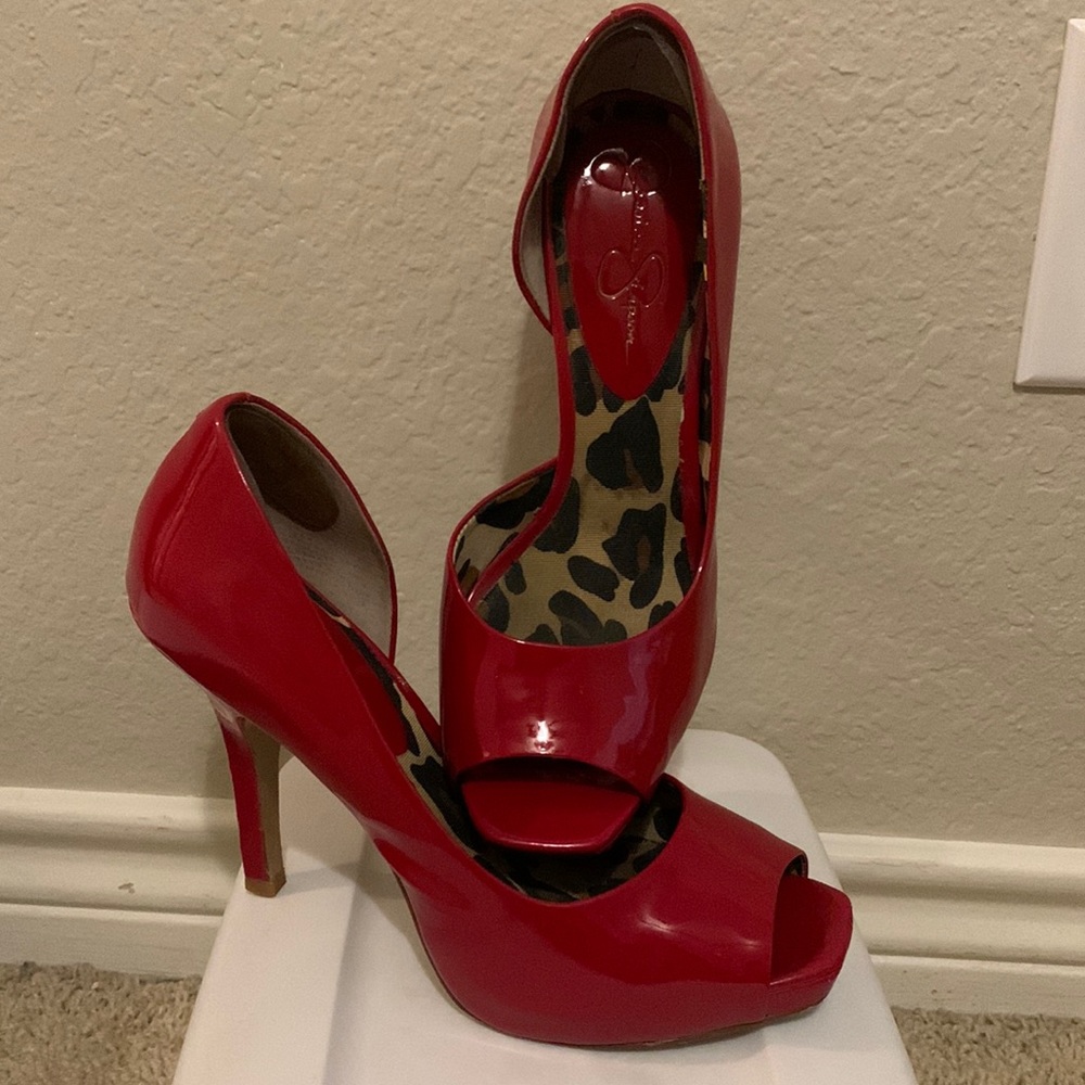 Jessica Simpson red open toe sandals